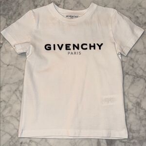 Givenchy Kids White & Black Logo T-Shirt 5Y